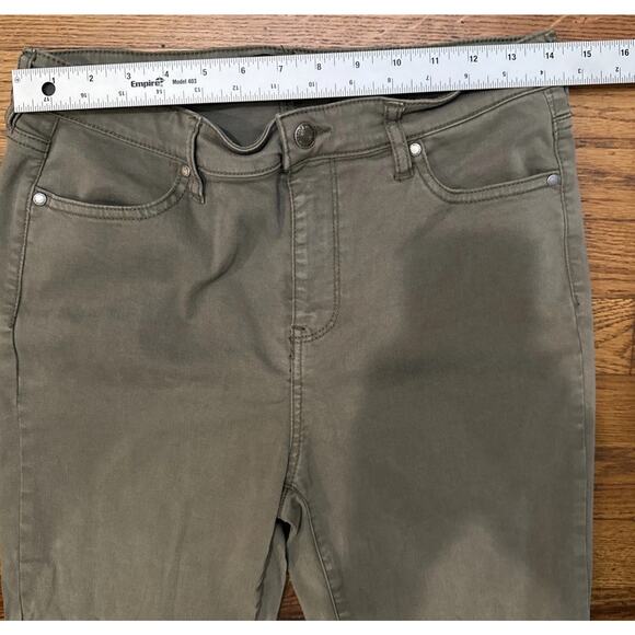 Buffal David Bitton Khaki Pants Green Womens 8/29 Havana High Rise Stretch Ankle - Picture 4 of 8